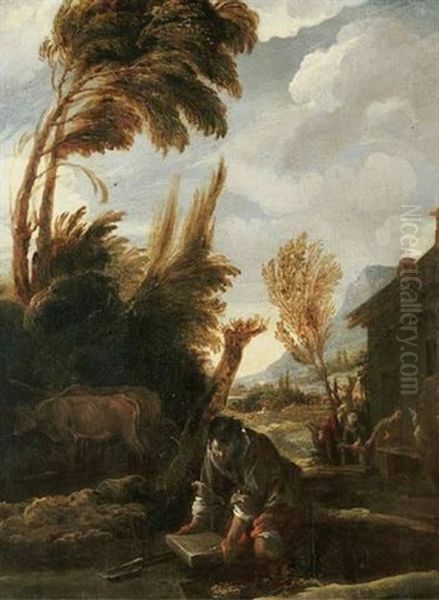 The Parable Of The Treasure Hidden In The Field Oil Painting by Domenico Feti