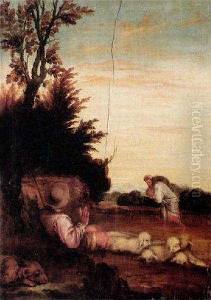 The Parable Of The Lost Sheep Oil Painting by Domenico Feti