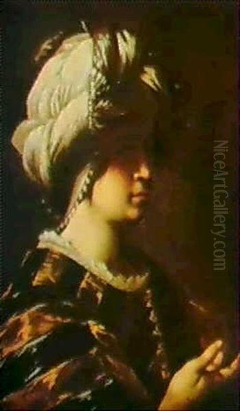 Man Med Turban Oil Painting by Domenico Feti