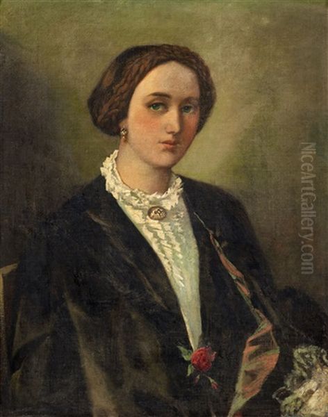 Portrait Of Mathilde Harrich Oil Painting by Anselm Friedrich Feuerbach