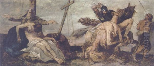 Kreuzabnahme Oil Painting by Anselm Friedrich Feuerbach