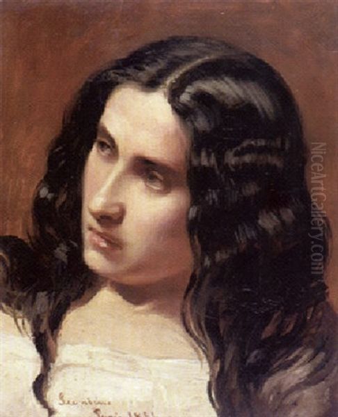 Leontine Oil Painting by Anselm Friedrich Feuerbach