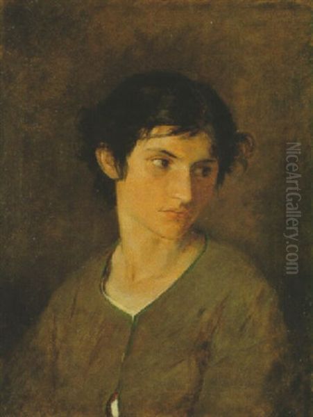 Bildnis Einer Jungen Frau Oil Painting by Anselm Friedrich Feuerbach