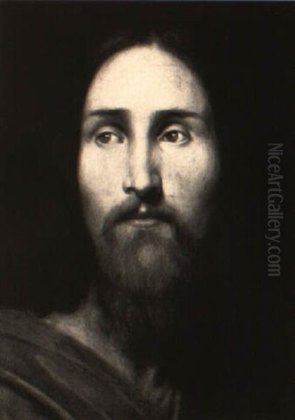 Head Of Christ Oil Painting by Anselm Friedrich Feuerbach