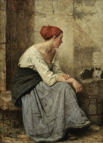 Contemplation Oil Painting by Eugene Feyen