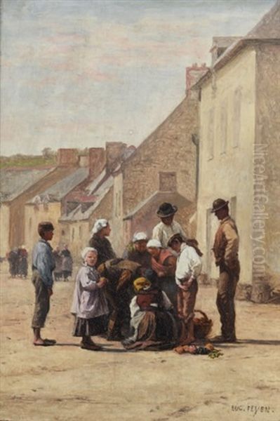 Cancale Oil Painting by Eugene Feyen