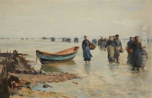 On The Beach Oil Painting by Jacques Eugene Feyen