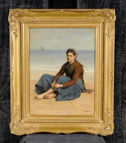 Madchen Am Strand Oil Painting by Jacques Eugene Feyen