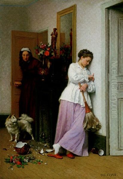 The Broken Vase Oil Painting by Jacques Eugene Feyen