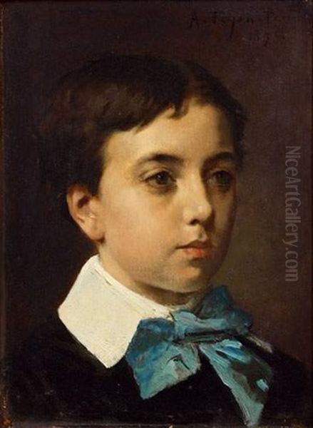 Portrait D'enfant Oil Painting by Francois Nicolas Augustin Feyen-Perrin