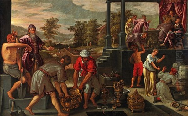 An Allegory Of Trade And Commerce Oil Painting by Paolo Fiammingo