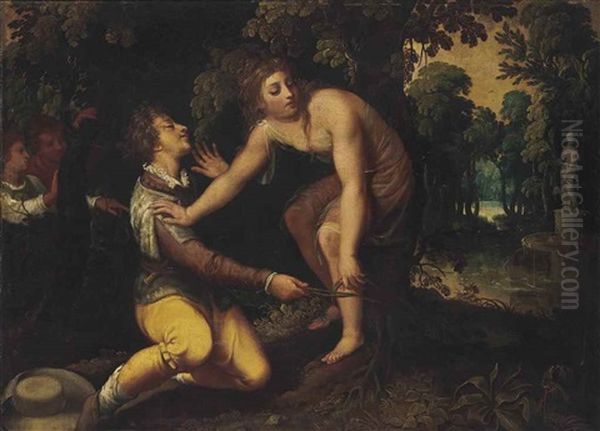 Rinaldo And Armida Oil Painting by Paolo Fiammingo