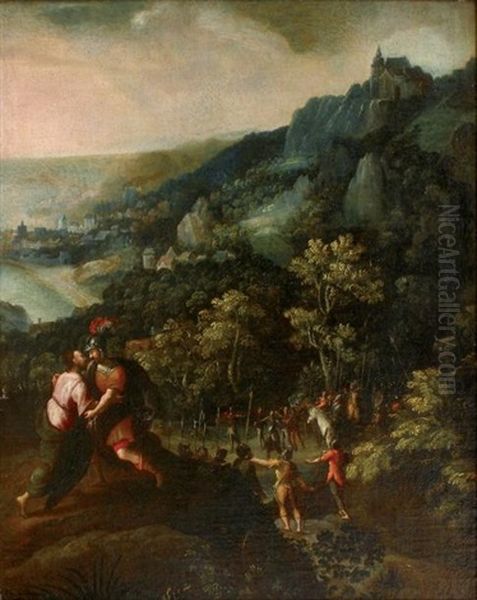 La Rencontre De Saint Pierre Et Du Centurion Oil Painting by Paolo Fiammingo