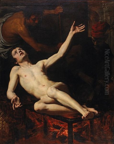 The Martyrdom Of Saint Lawrence Oil Painting by Domenico Fiasella