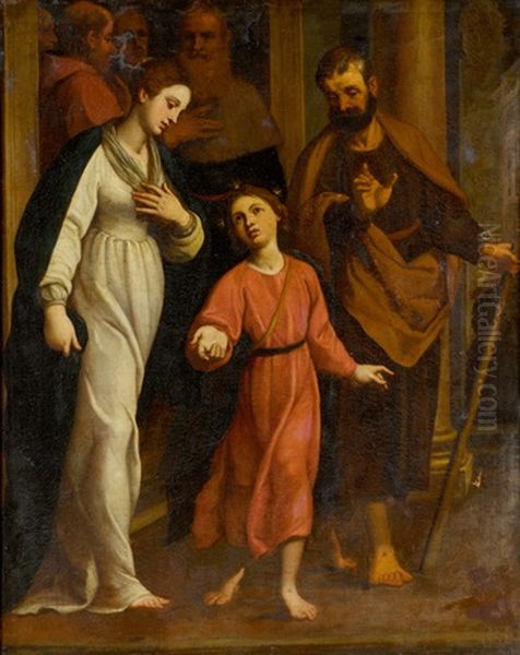 Die Heilige Familie Oil Painting by Domenico Fiasella