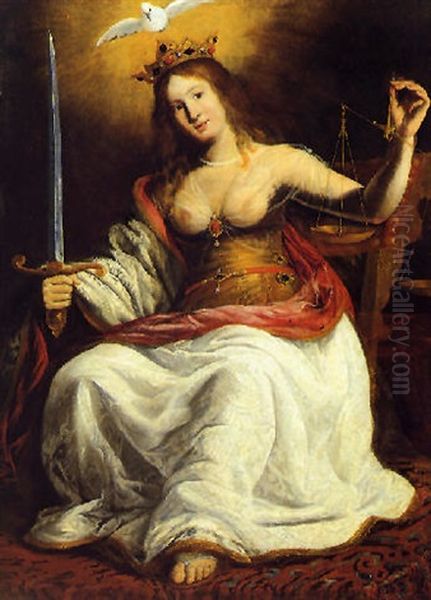 La Guistizia Oil Painting by Domenico Fiasella