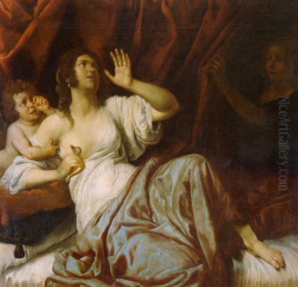 La Morte Di Cleopatra Oil Painting by Domenico Fiasella