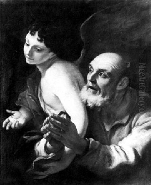 Saint Peter Liberated From Prison Oil Painting by Domenico Fiasella