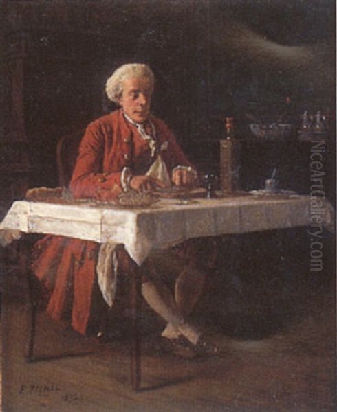 Le Dejeuner Oil Painting by Benjamin Eugene Fichel