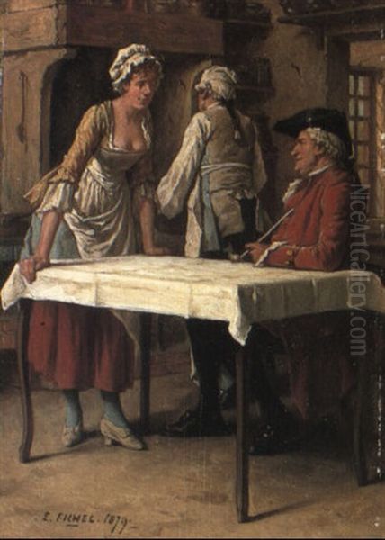 At The Inn Oil Painting by Benjamin Eugene Fichel