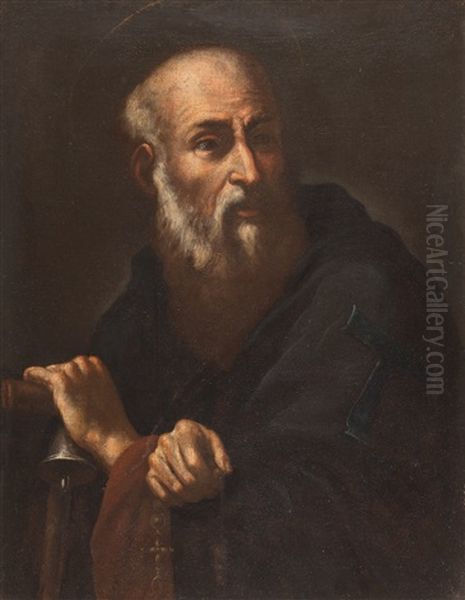 Portrait Of Saint Anthony Oil Painting by Orazio Fidani