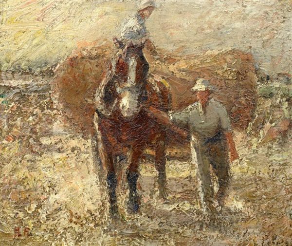 The Haycart Oil Painting by Harry Fidler