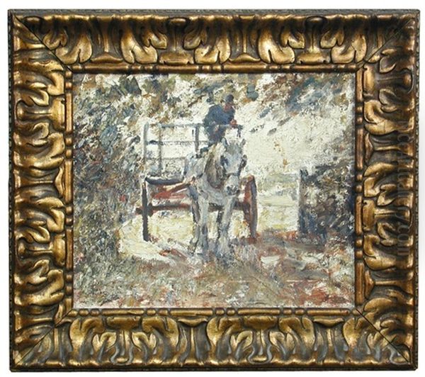 Summer; And Potato Harvest Oil Painting by Harry Fidler