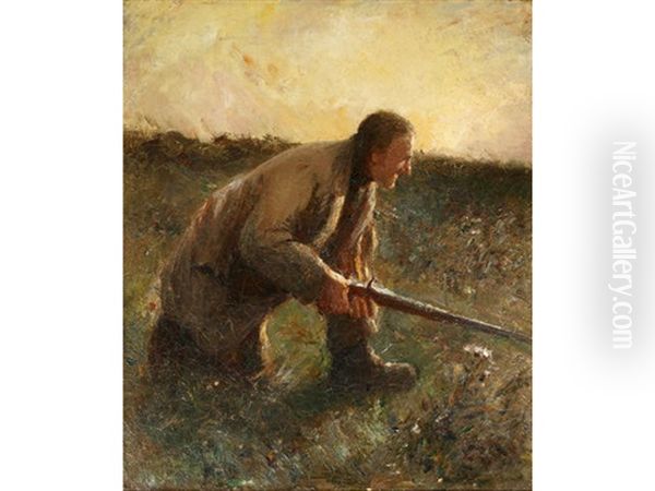 The Poacher Oil Painting by Harry Fidler