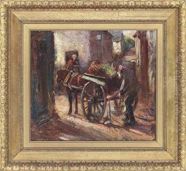 The Vegetable Cart Oil Painting by Harry Fidler