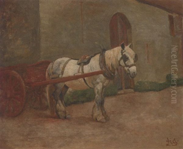 The Cart-horse Oil Painting by Harry Fidler