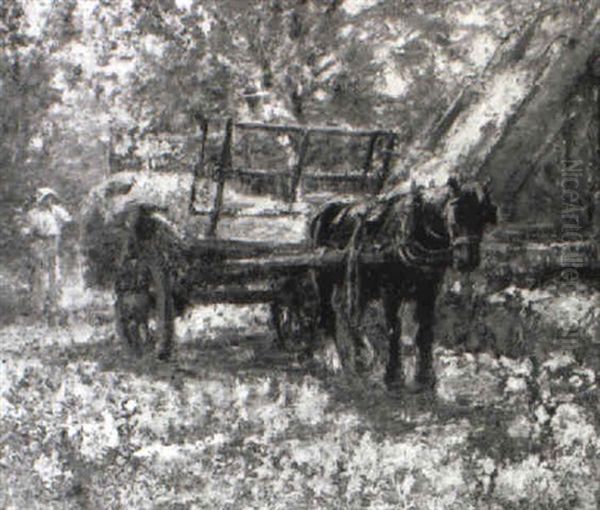 The Haycart Oil Painting by Harry Fidler