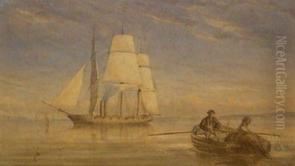 Steam And Sail Oil Painting by William Edward Atkins