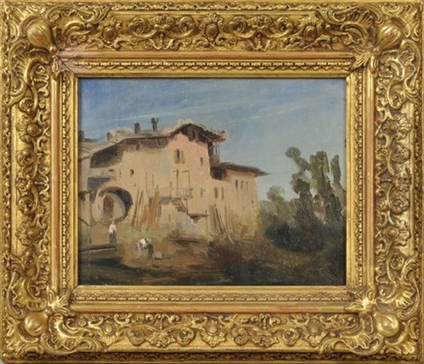 Italienisches Bauernhaus Oil Painting by Bernhard H. Fiedler