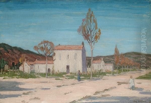 Road In The South Of France Oil Painting by Amy B. Atkinson