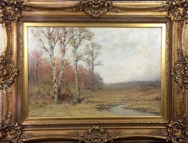 New England Landscape Oil Painting by Edward Loyal Field