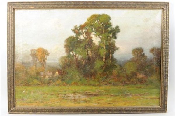 New England Landscape Oil Painting by Edward Loyal Field