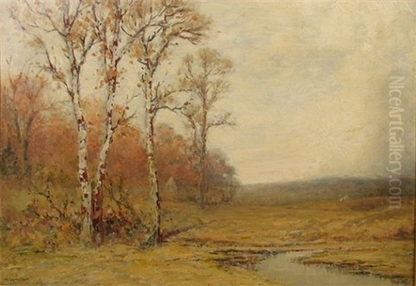 Landscape With Steam Oil Painting by Edward Loyal Field