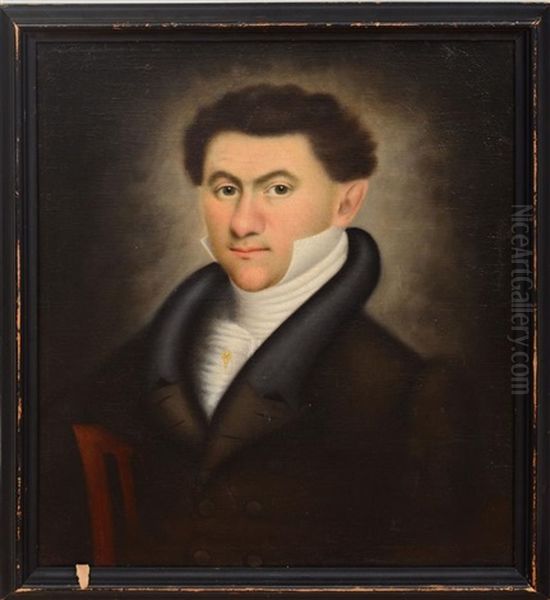 Portrait Of A Gentleman, Possibly Mr. Hanson Of New York Oil Painting by Erastus Salisbury Field