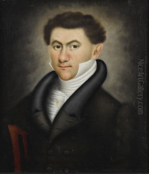 Portrait Of A Gentleman, Possibly Mr. Hanson Of New York Oil Painting by Erastus Salisbury Field