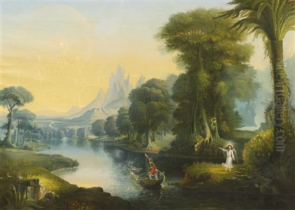 The Voyage Of Life: Youth Oil Painting by Erastus Salisbury Field