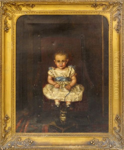 Hannah Bullard, Aged 4, Of Marblehead Massachusetts Oil Painting by Erastus Salisbury Field