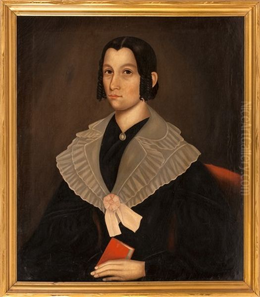 Portrait Of Susanne Tilinghast Of Connecticut by Erastus Salisbury Field