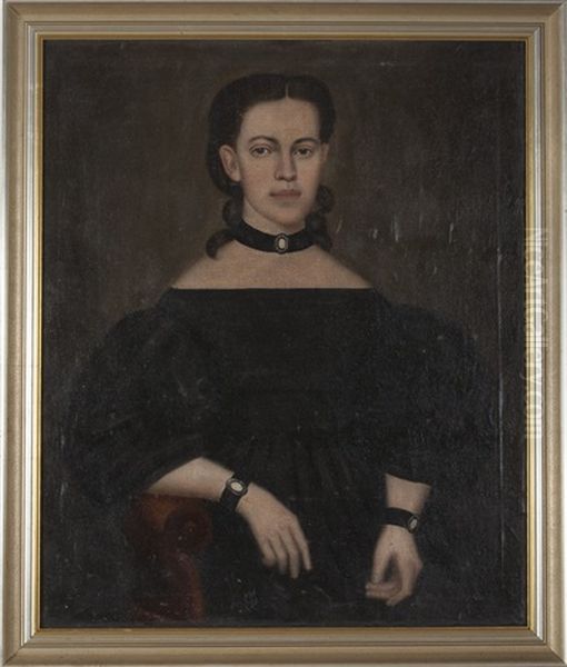 Portrait Of Rhoda Catherine Cowles Of North Canaan, Connecticut Oil Painting by Erastus Salisbury Field