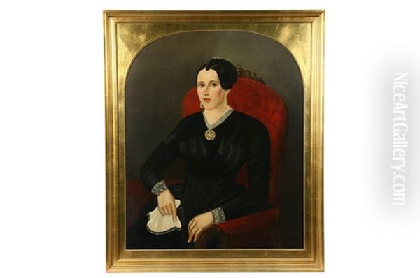 Portrait Of Mary Cook Schwoll Of Brooklyn, Ny Oil Painting by Erastus Salisbury Field