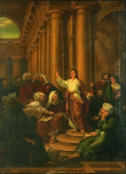 Christ Found Among The Doctors Oil Painting by Erastus Salisbury Field