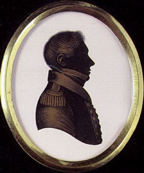 A Naval Officer Wearing Coat With Double Row Of Buttons And Epaulette Oil Painting by John M. Field