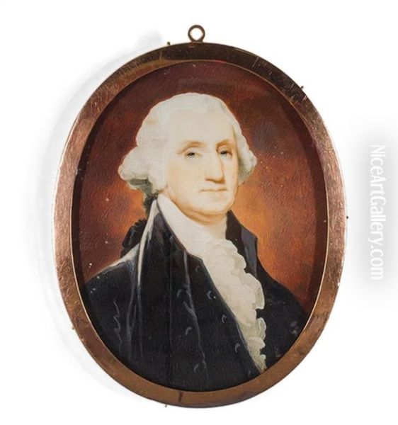 The Meredith-moreau-pratt Miniature Of President Washington, 1801 Oil Painting by Robert Field