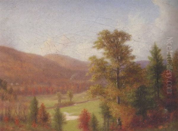 Autumn Landscape Oil Painting by Walter Field