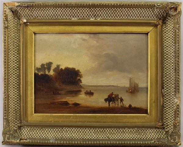 Painting Of The Mouth Of Yare Oil Painting by Copley Fielding