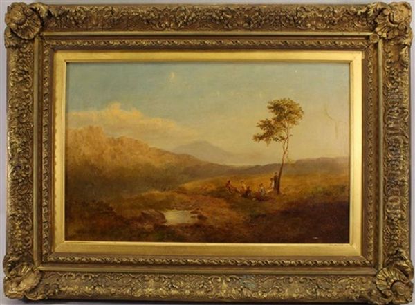 Picnic In The Highlands Oil Painting by Copley Fielding